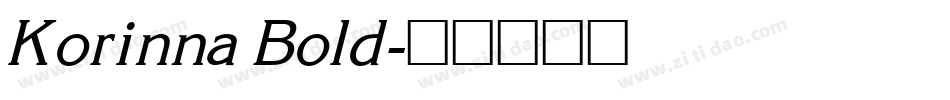 Korinna Bold字体转换